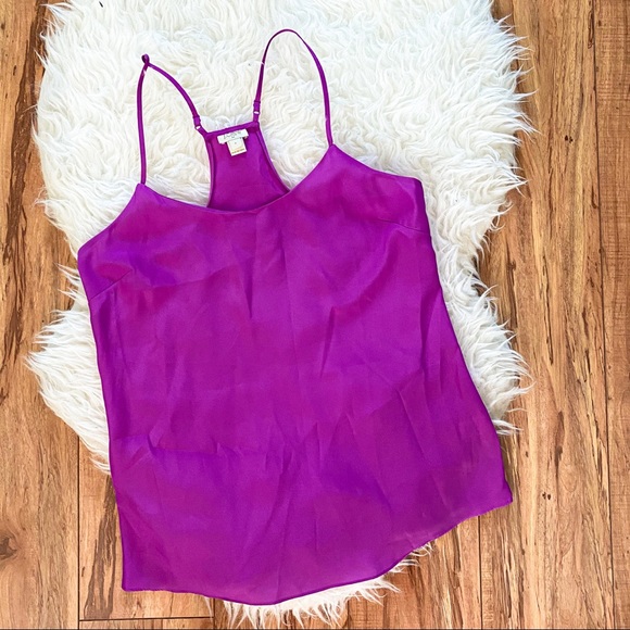 J. Crew Tops - J Crew fuschia purple Racerback strappy tank